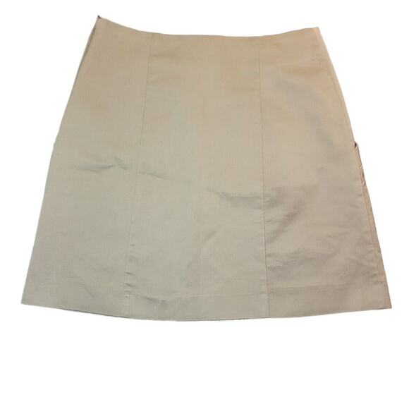 H&M Women’s Olive Green Pencil Skirt Side Pockets Size 6 EUC - Picture 2 of 7